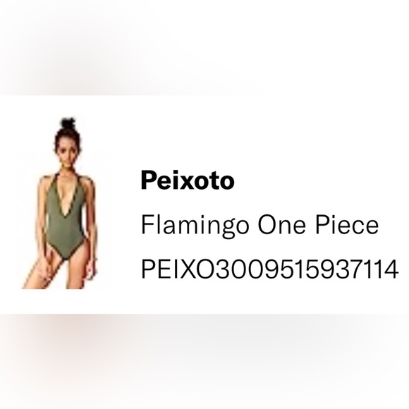 PEIXOTO Flamingo One Piece | Olive Green | Small - Picture 5 of 8